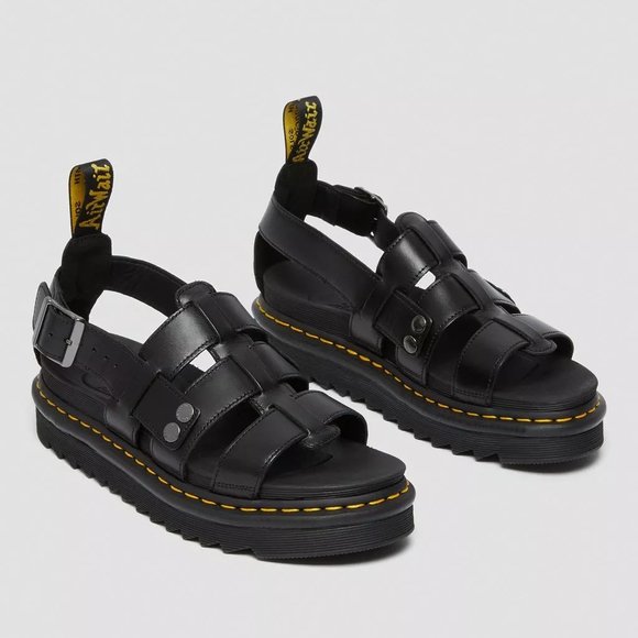 Dr. Martens Terry Men\'s Size 9 Black Leather Fisherman Sandals (size info below) main image 9